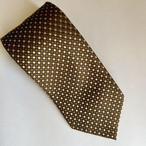 Axcess Men's Designer Tie 100% Silk Geometric Necktie Tan